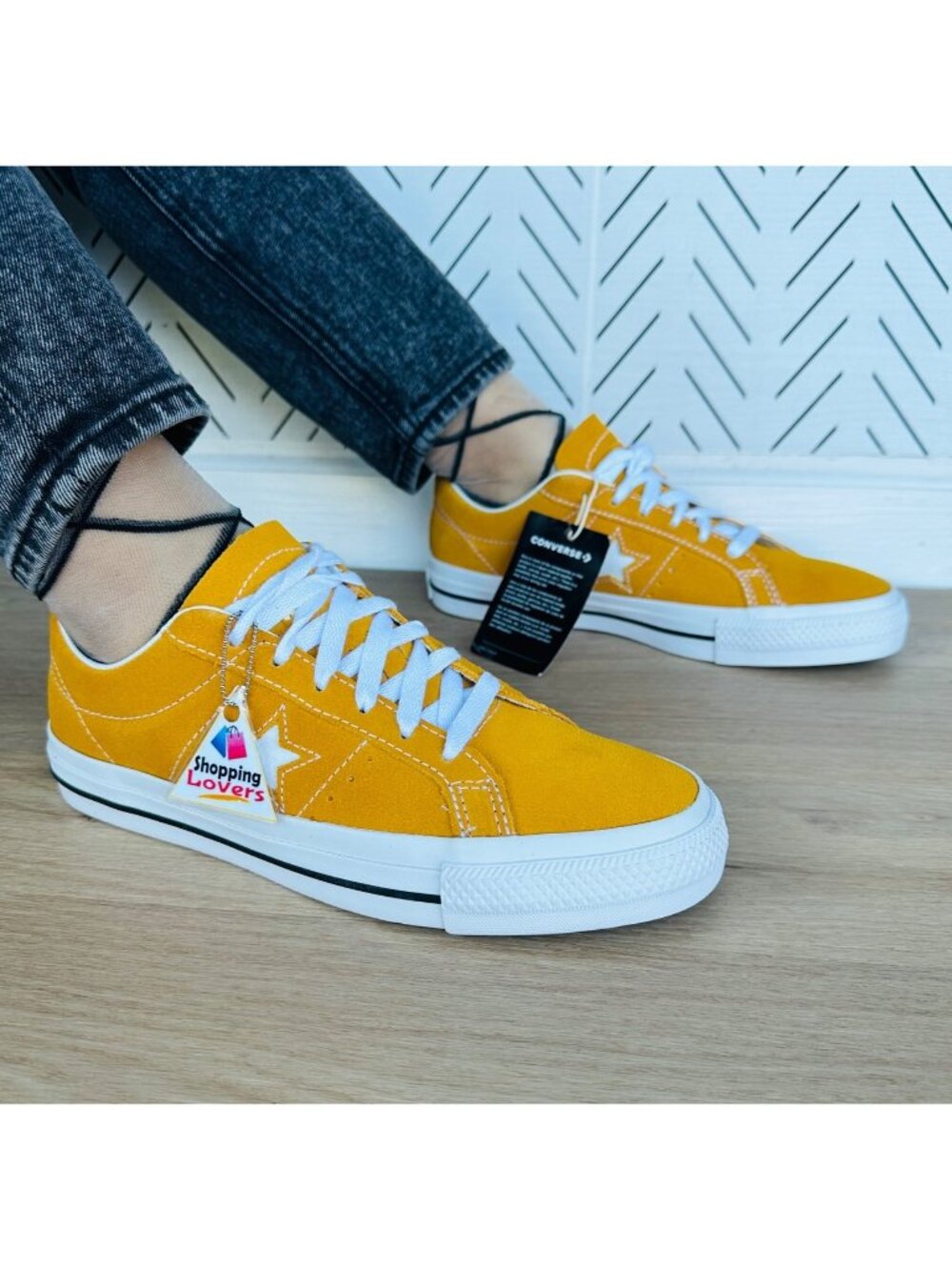 ⭐Converse One Star Pro OX Low Womens Shoes Sz 9.5 Mustard Suede Sneaker A09231C